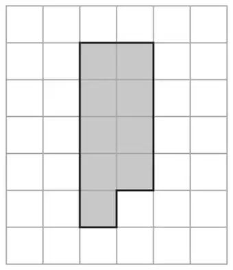 Shaded shape on a centimetre grid