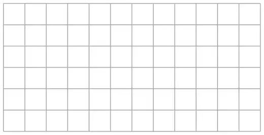Empty grid of centimetre squares
