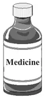 Picture of a medicine bottle labelled Medicine