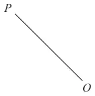 Line segment OP