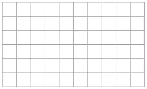 Blank centimetre square grid