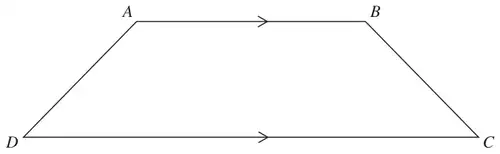 Trapezium ABCD with AB parallel to DC