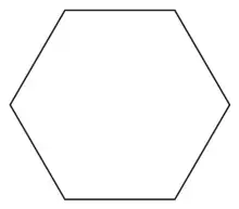A regular hexagon