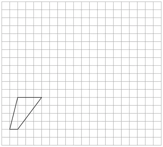 Large grid with the quadrilateral drawn near the bottom left