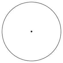 Circle with its centre marked