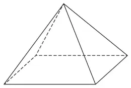 A square-based pyramid