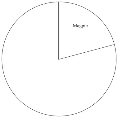 Circle with the Magpie sector drawn