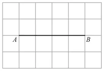 Grid with a horizontal line AB