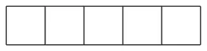 A rectangle divided into 5 equal parts