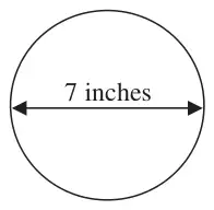 Circle with diameter 7 inches