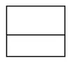 Answer: a 5 cm by 5 cm square divided by a horizontal line