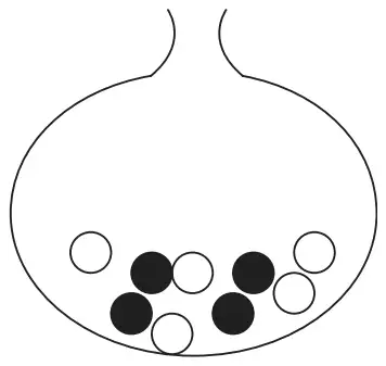 A bag containing 4 black discs and 5 white discs