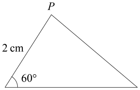 Triangle PQR with PQ = 2 cm, QR = (1 + root 3) cm and angle PQR = 60 degrees