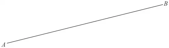 A straight line segment AB