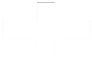 Cross-shaped figure (a plus sign)