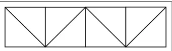 Pattern number 4: four squares in a row with down, up, down, up diagonals