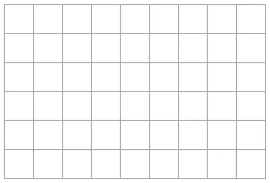 Empty square grid of 9 by 6 squares