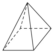 A square-based pyramid