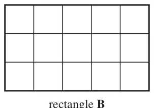 Rectangle B, 5 by 3 centimetre squares, unshaded