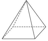 A square-based pyramid