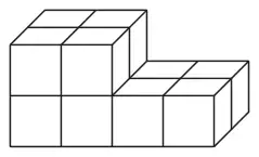 Solid prism made from 12 centimetre cubes