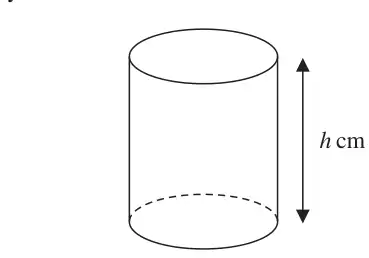 Solid cylinder of height h cm