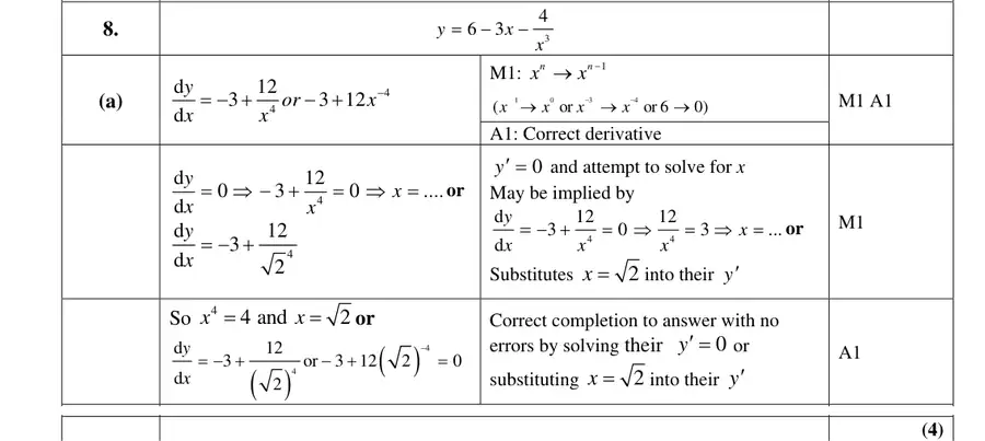Mark scheme (a)