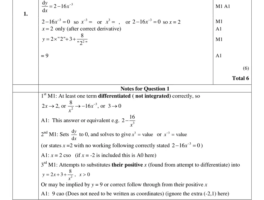 Mark scheme