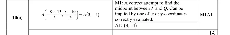 Mark scheme (a)