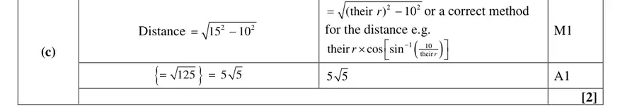 Mark scheme (c)