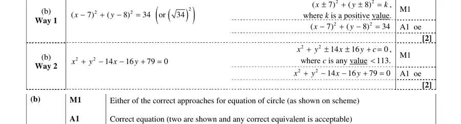 Mark scheme (b)