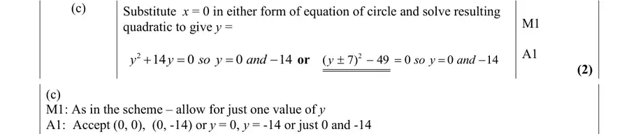 Mark scheme (c)
