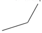 small sketch of the required shape: shallow line then steeper line