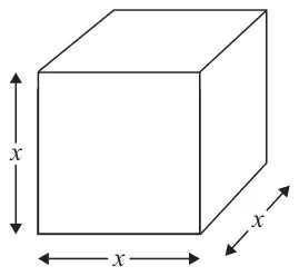 Figure 1: a cube with each edge of length x