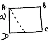 Sketch: square ABCD with diagonal AC dotted